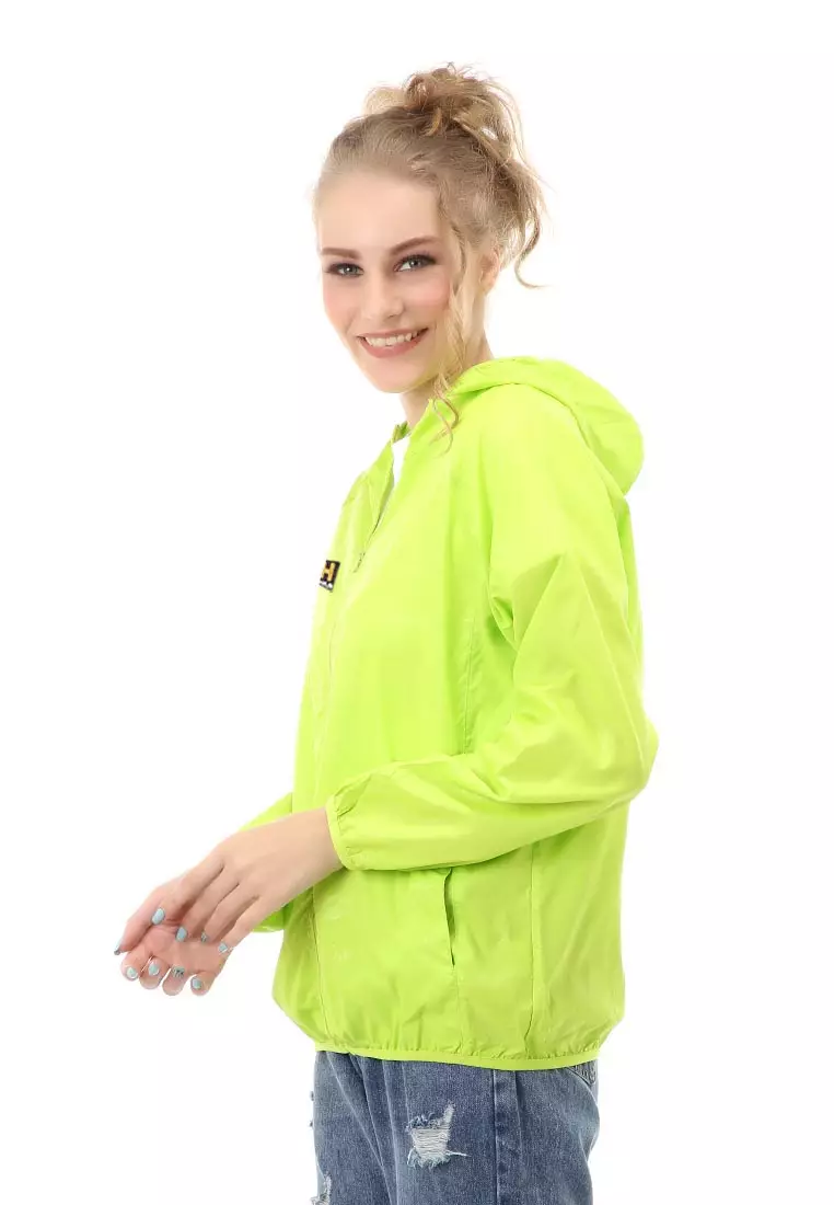 Hardwin Jaket Hoodie Wanita Pelindung UV Anti Air Material Polyester ORIGINAL - Green