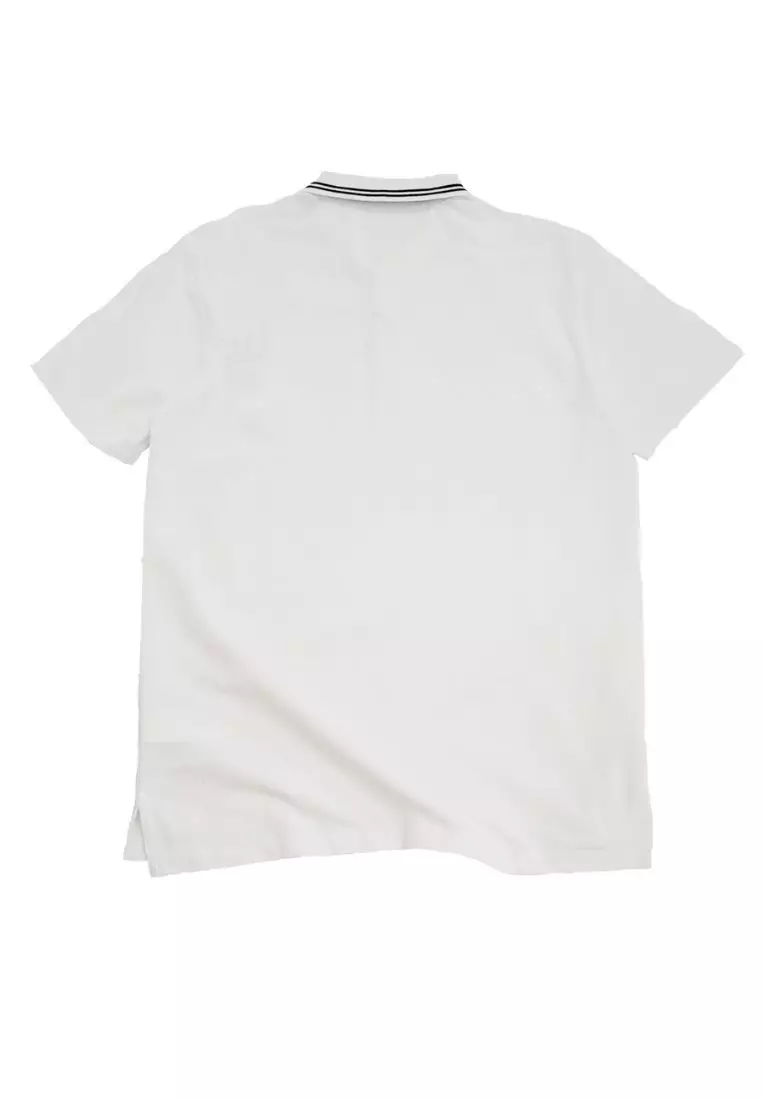 男裝地球刺綉印花POLO恤