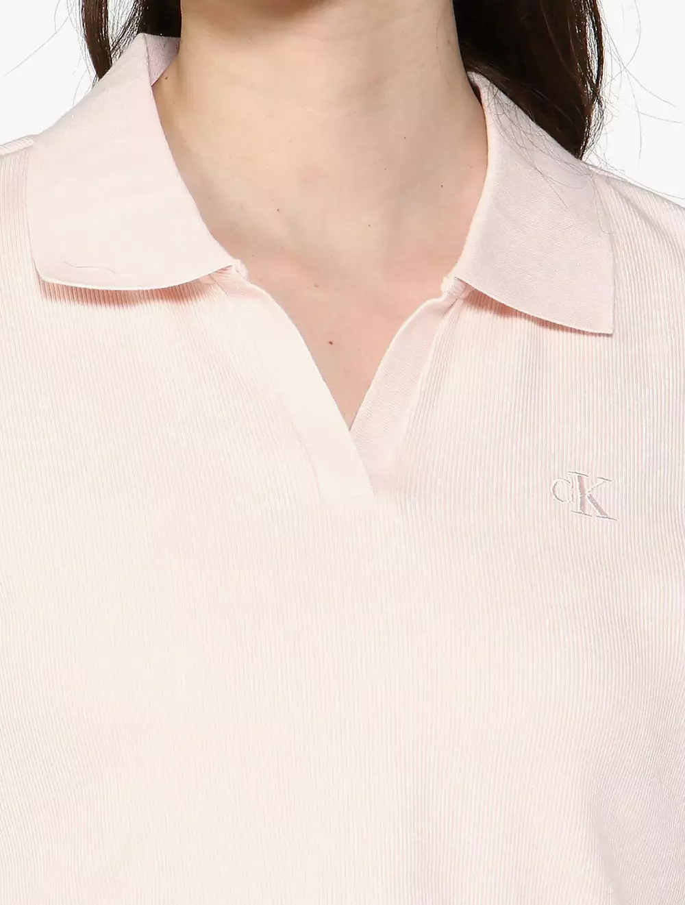 Calvin Klein - Cotton Contour Rib Polo Shirt - Pink