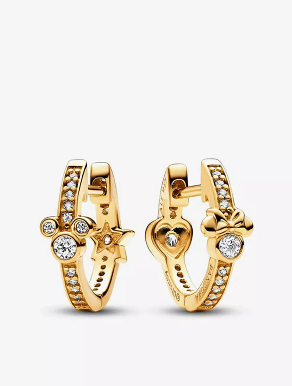 Mickey mouse gold hoop earrings Clearance