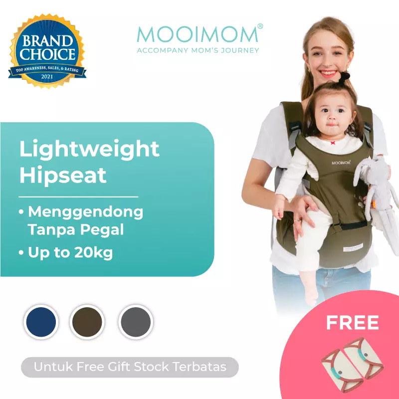 Gendongan Bayi Hipseat Lembut Ringan Lightweight Hipseat Carrier MOOIMOM