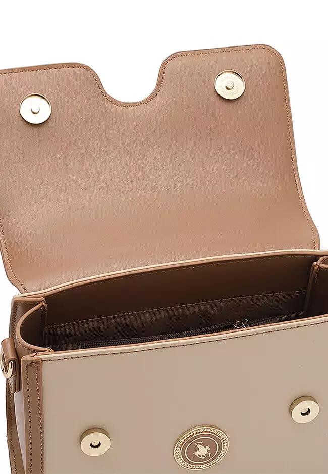 Top Handle Bag / Sling Bag / Crossbody Bag - Beige