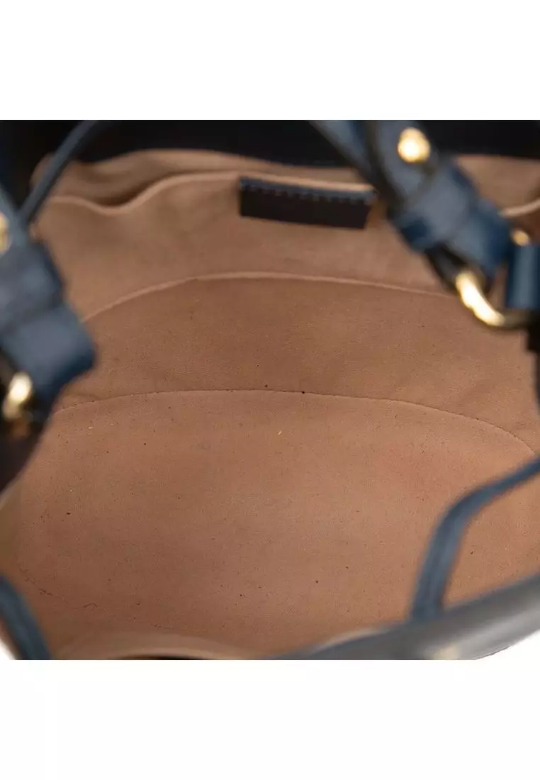 Pre-Loved Gucci Gg Web Ophidia Bucket Bag