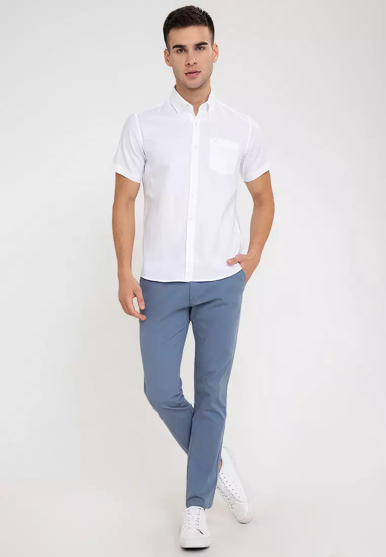 Buy Daniel Hechter Plain Button Down Slim Fit Dress Shirt 2024 Online