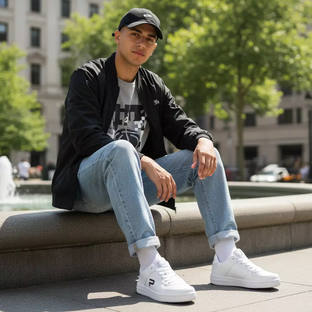 PAULMAY - Sepatu Sneakers Pria Denver - White Black