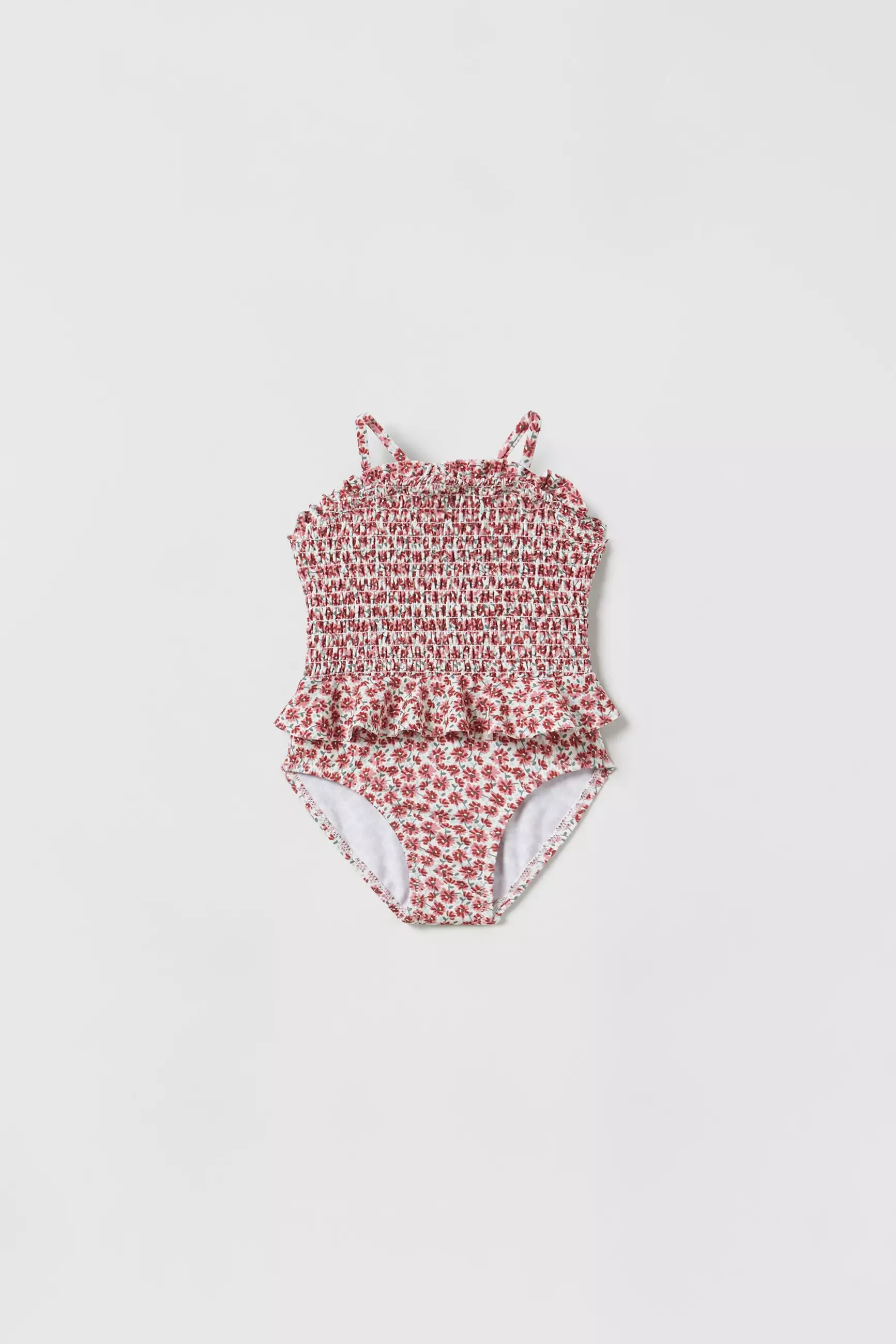 Baby Floral Swimsuit With Ruffles