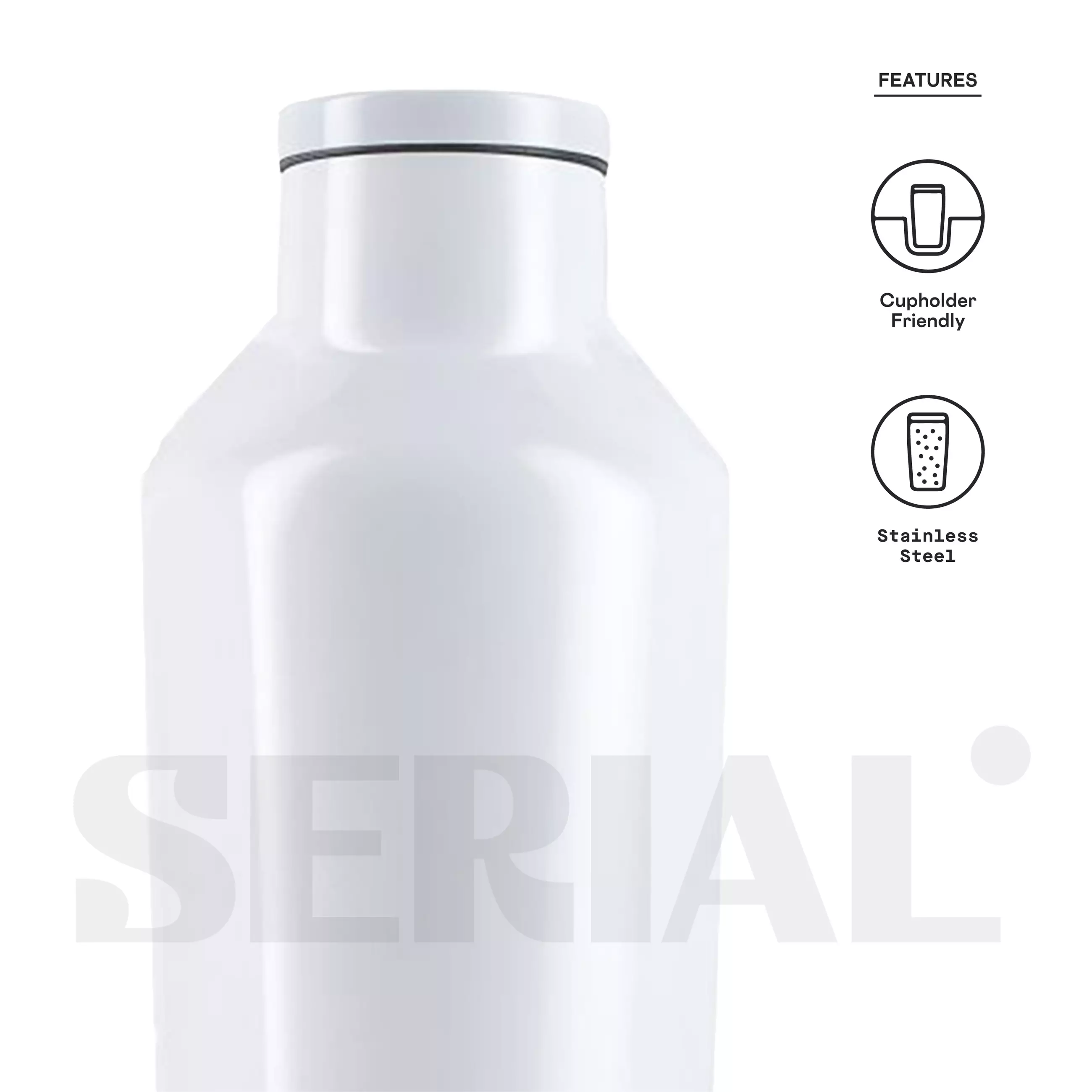 CORKCICLE® Canteen 9oz - Dipped Modernist White