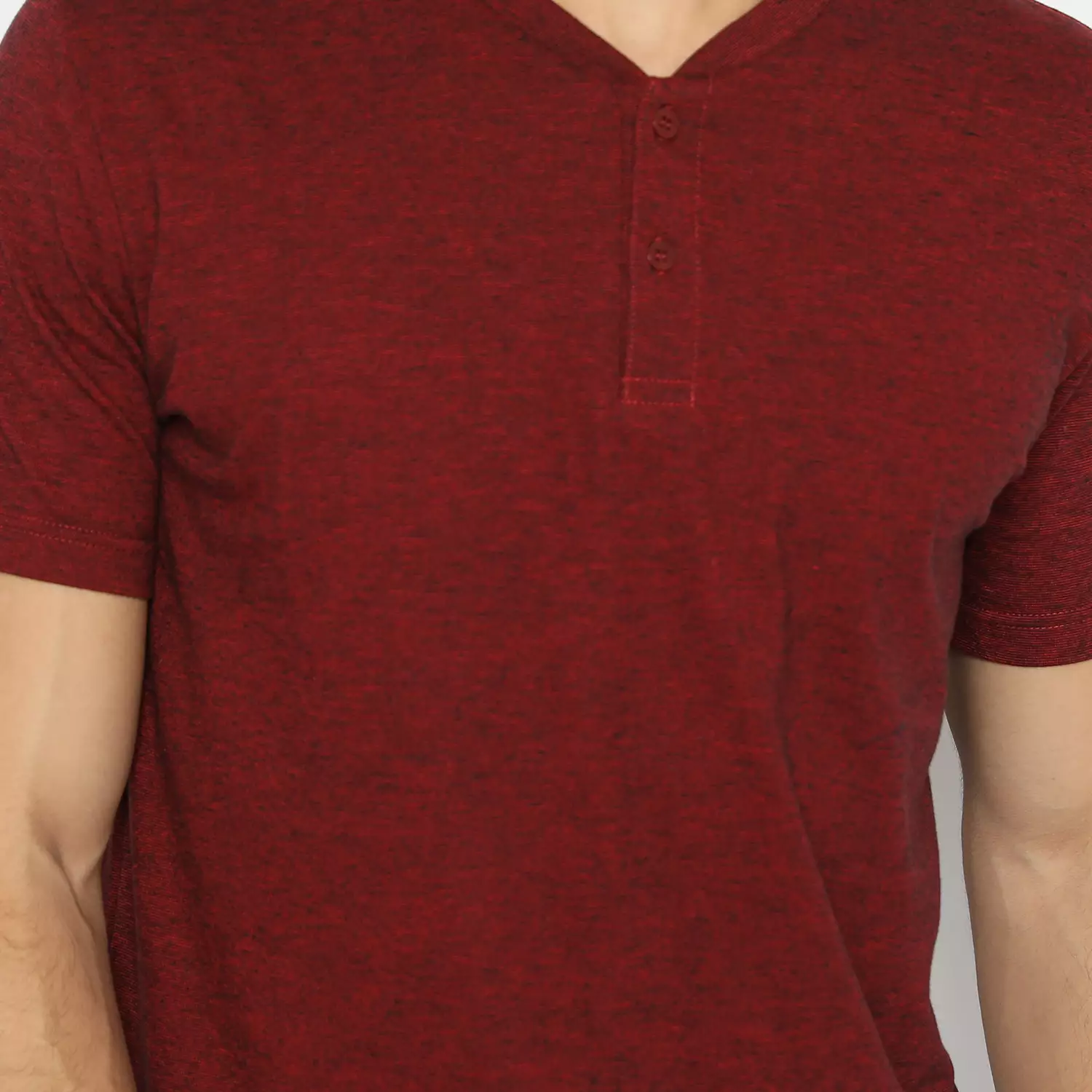 Kale Austin Maroon / Kaos Kancing Pria Lengan Pendek