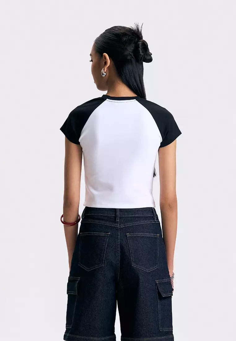 Graphic Slim Cropped T-Shirt