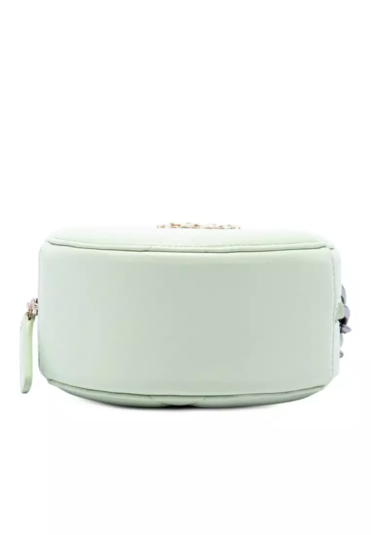 Pre-Loved Chanel Lambskin 19 Round Clutch With Chain