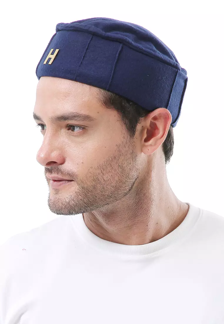 Kai Topi Peci Polos Pria Simple Design Material Plece ORIGINAL - Navy