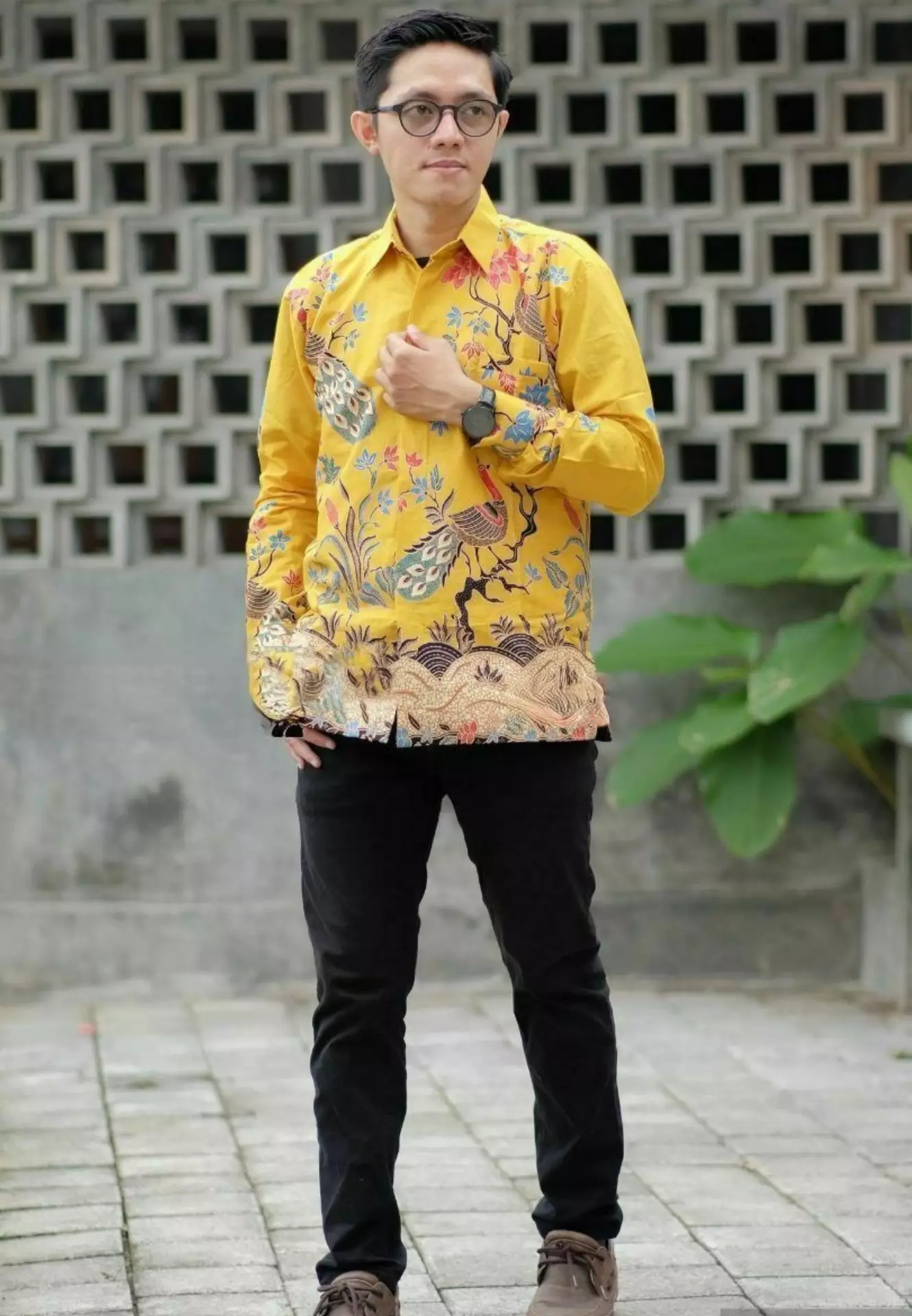 Merajaya Kemeja Batik Pria Premium Slimfit Modern Lengan Panjang B.A