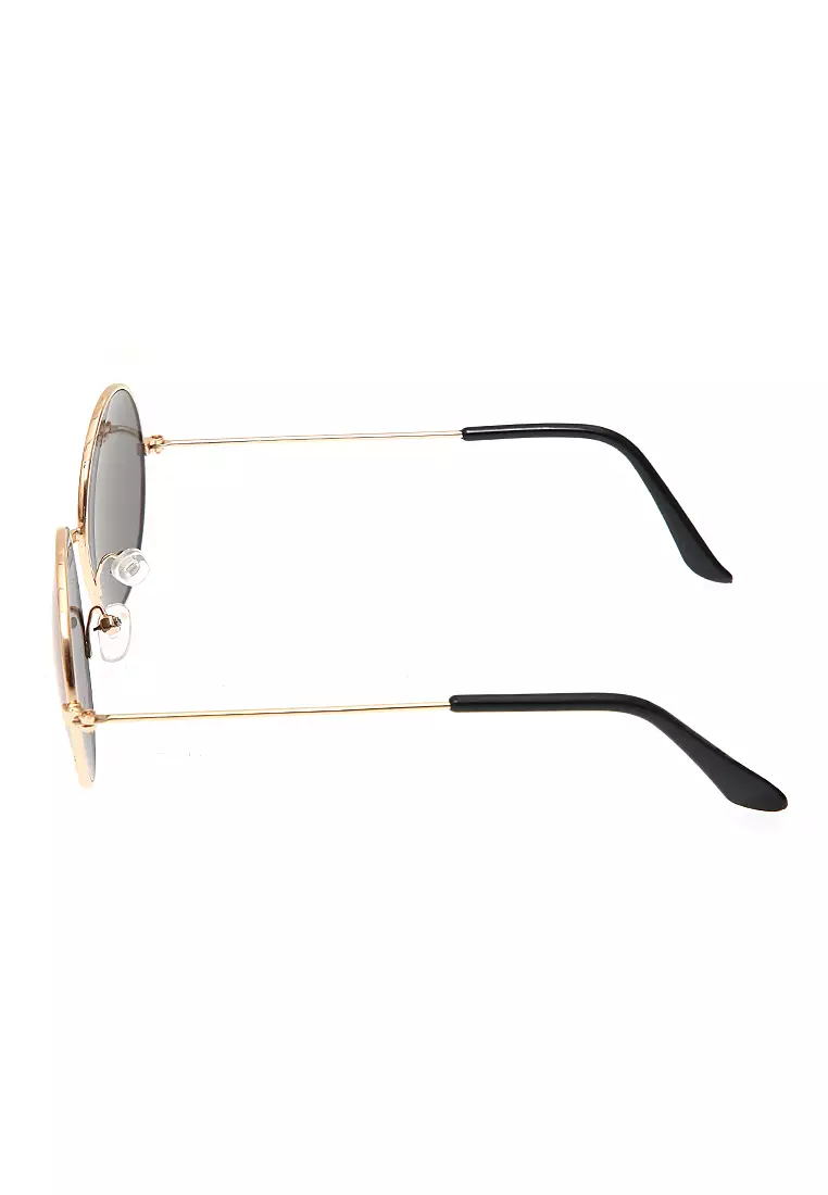 Enzio Kacamata Anak Pria UV Protection Sunglasses Kids Round Design Frame Material Alloy ORIGINAL - Green