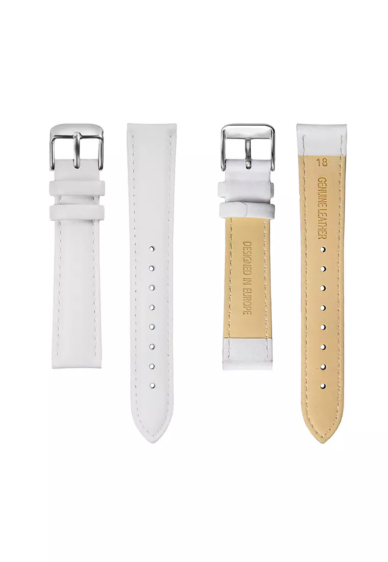 Amelia Parker Capsule Grey White Leather women watch