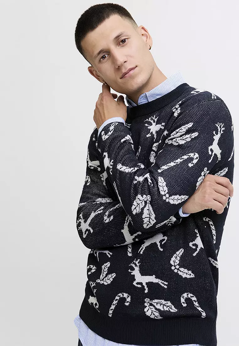 Christmas Knit Crew Neck Sweater