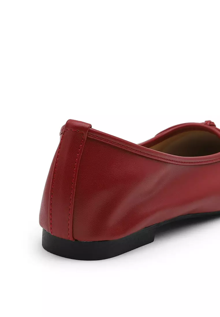 Ellisy Ribbon Flats (1cm) - Red
