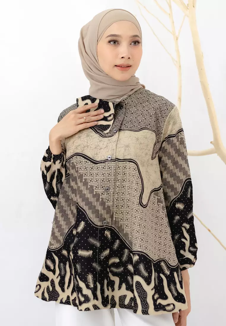 Evans Blouse Batik Premium Wanita Casual Modern