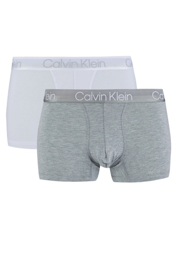 Calvin Klein grey and multi Structure Trunks 2 Packs - CK Underwear 8F642USF701ADBGS_1