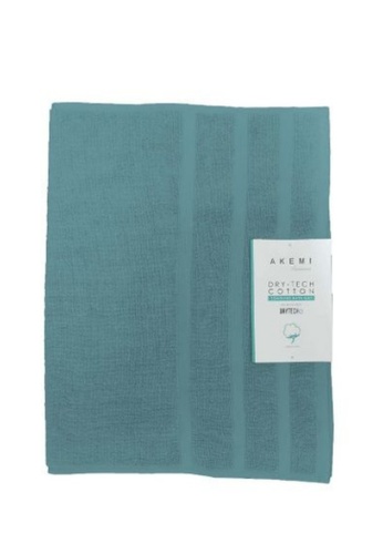 AKEMI blue Akemi Dry Tech Cotton Toweling Willa Scuba Blue Bath Mat (45cm x 70cm) 4F9D5HL72C5235GS_1