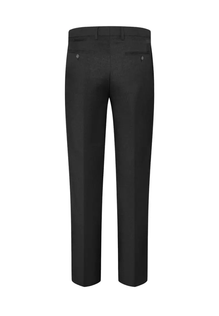 Multi-Way Stretch Cool Touch Smart Fit Plain Weave Suit Pants with Elastic Waist Band