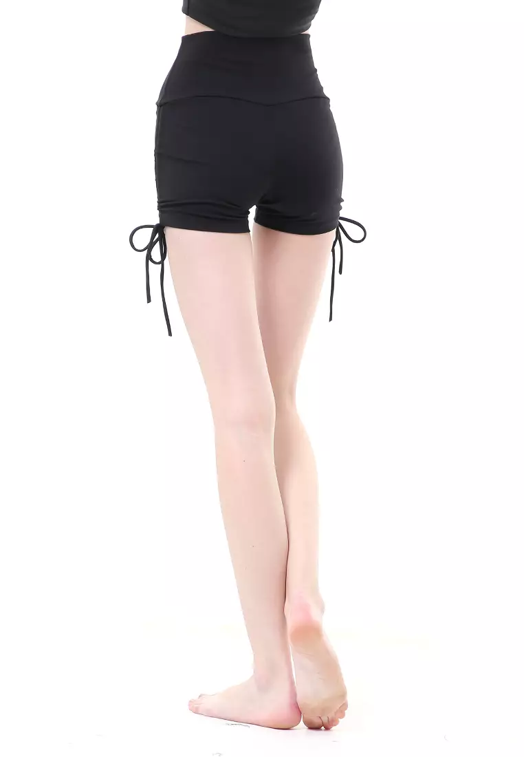 Gazala Celana Pendek Yoga Bawahan Wanita Relaxed Fit - Black