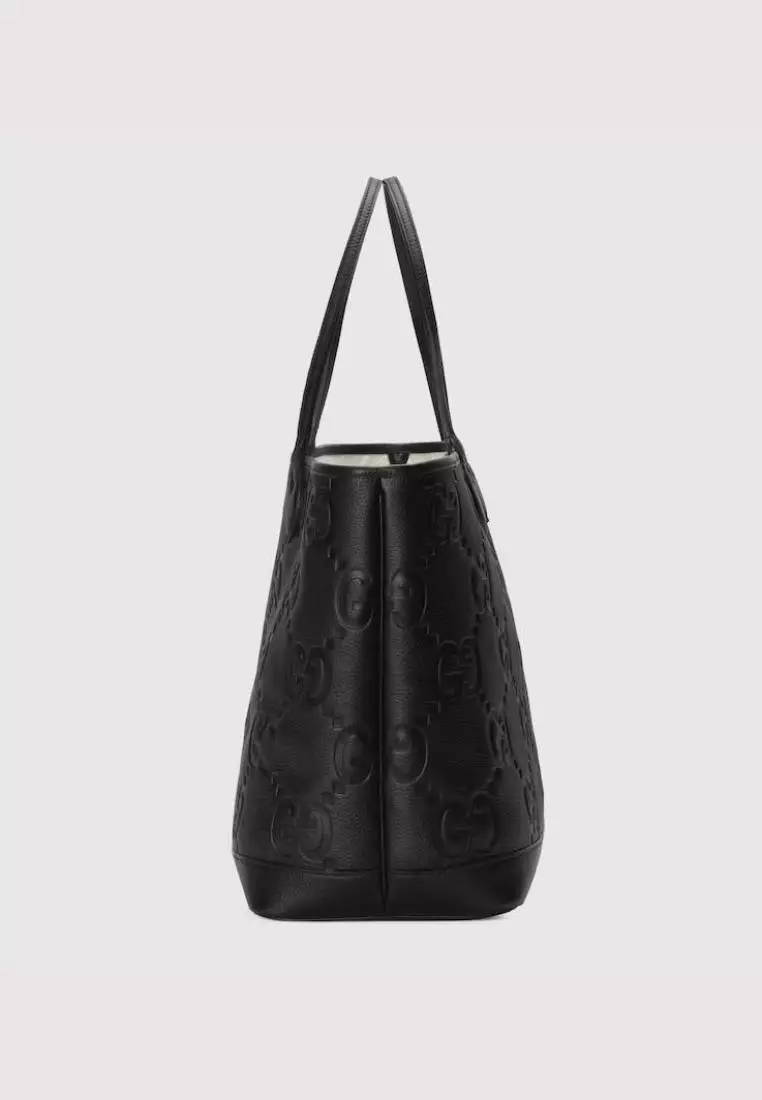 Gucci Jumbo GG Large Tote Bag Leather Black