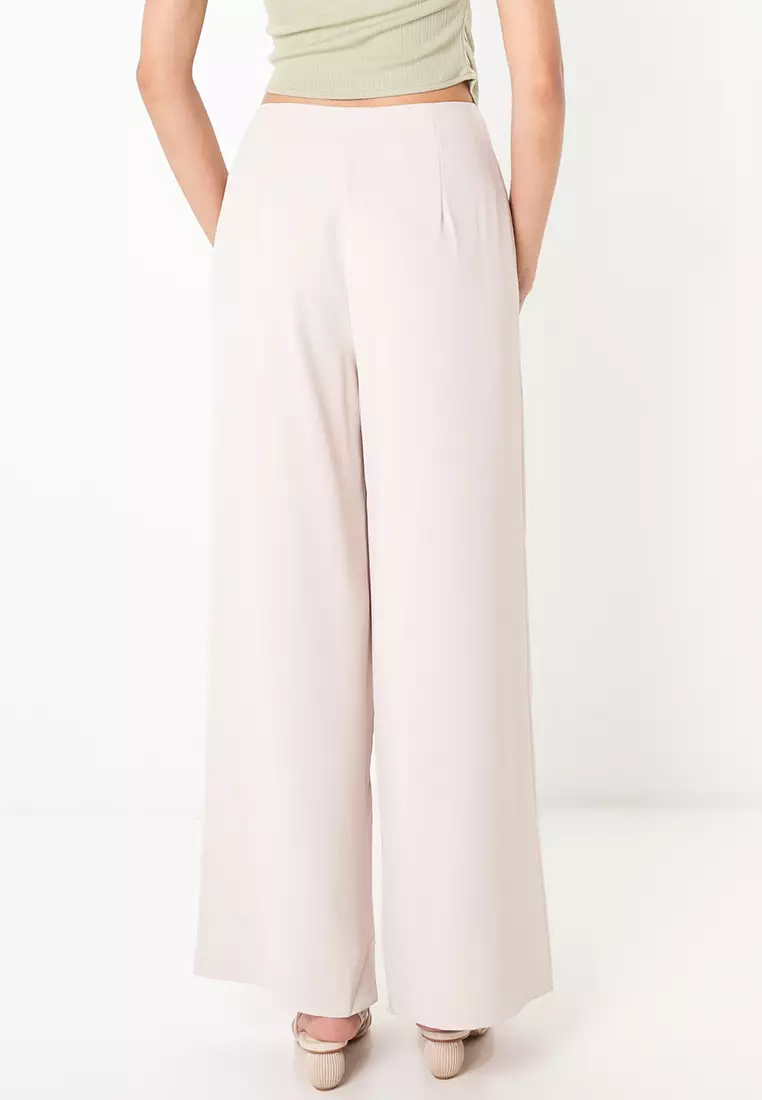 D-Ring Buckle Belt Pants