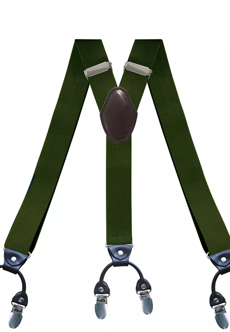 Men's Adjustable Elastic 6 Clips Suspenders