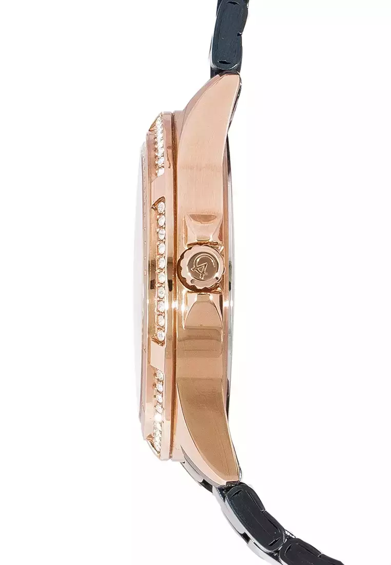 Alexandre Christie Jam Tangan Wanita - Blue Rosegold - Stainless Steel - 2644 BFBURBU