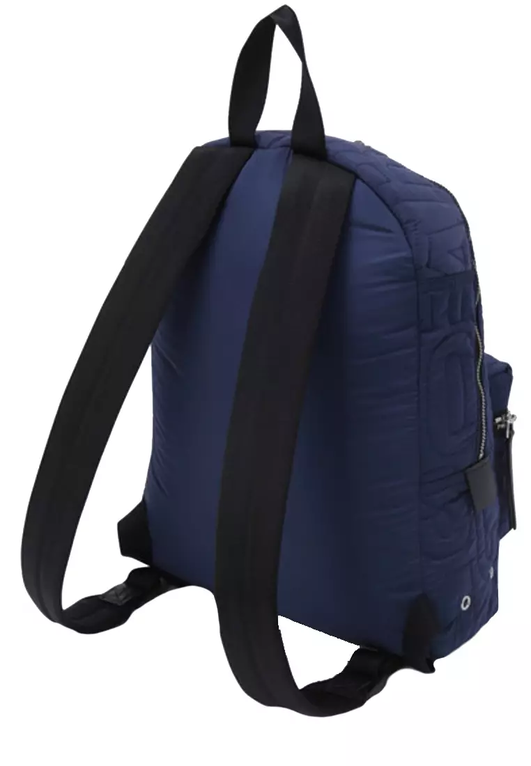 Nylon Jumbled Logo Workwear Backpack Bag in Azure Blue 4S4HBP001H02