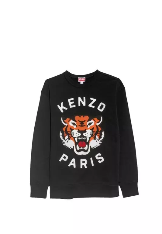Lucky Tiger Genderless Embroidered Sweatshirt