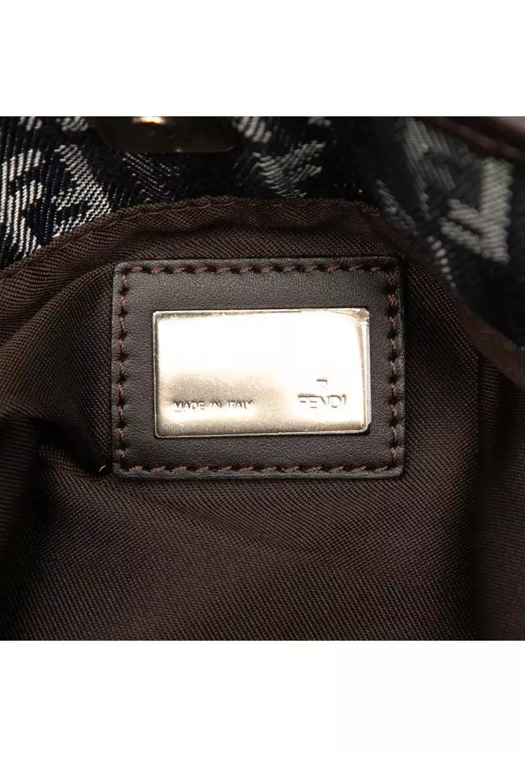 Pre-Loved Fendi Zucchino Denim Tote
