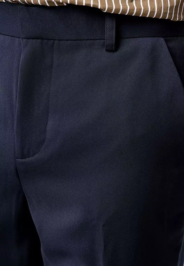 Formal Ankle Pants Straight Fit Black