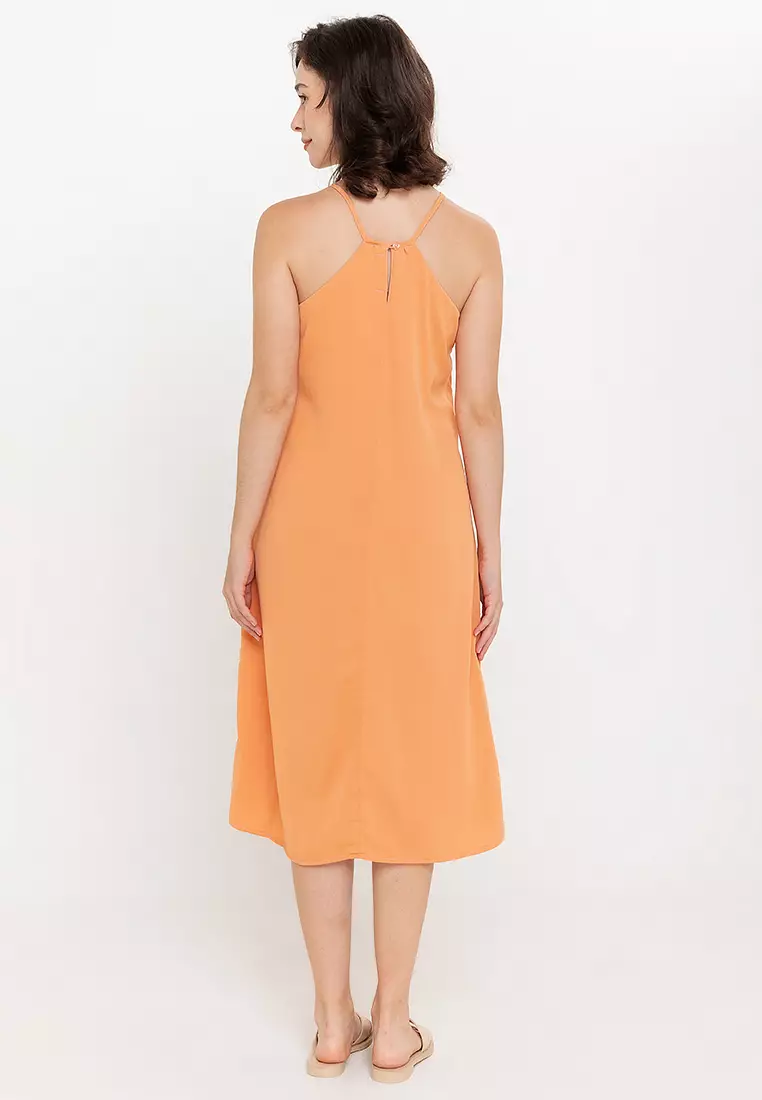 Lovely Halter Slip On Dress