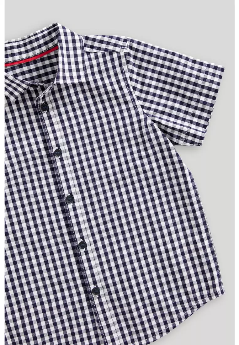 Gingham Shirt and T-Shirt Set