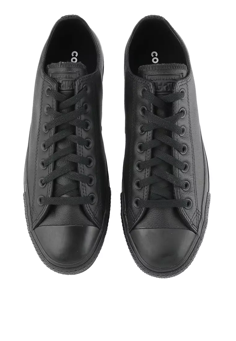 Leather Black Converse Tennis Shoes All Black Chuck Taylor