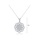 Glamorousky white Elegant Temperament Geometric Flower Pendant with Cubic Zirconia and Necklace 914AEACBC241FAGS_2