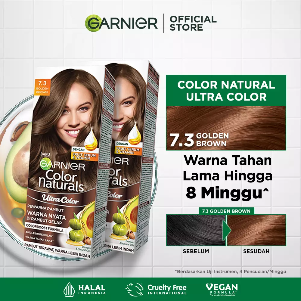Garnier Color Natural Hair Color Golden Brown (Twin Pack)