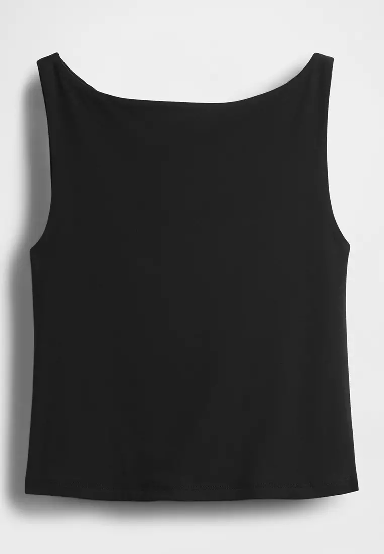 Close Knit Cropped Shell Tank Top