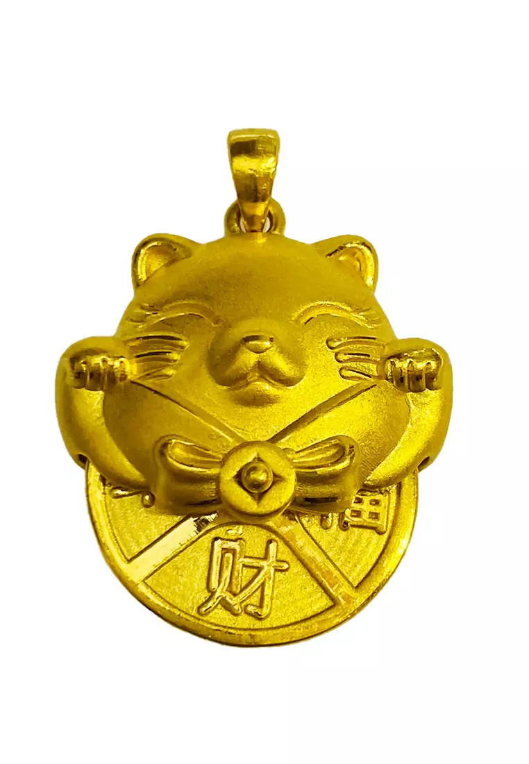 Cat pendant sale gold