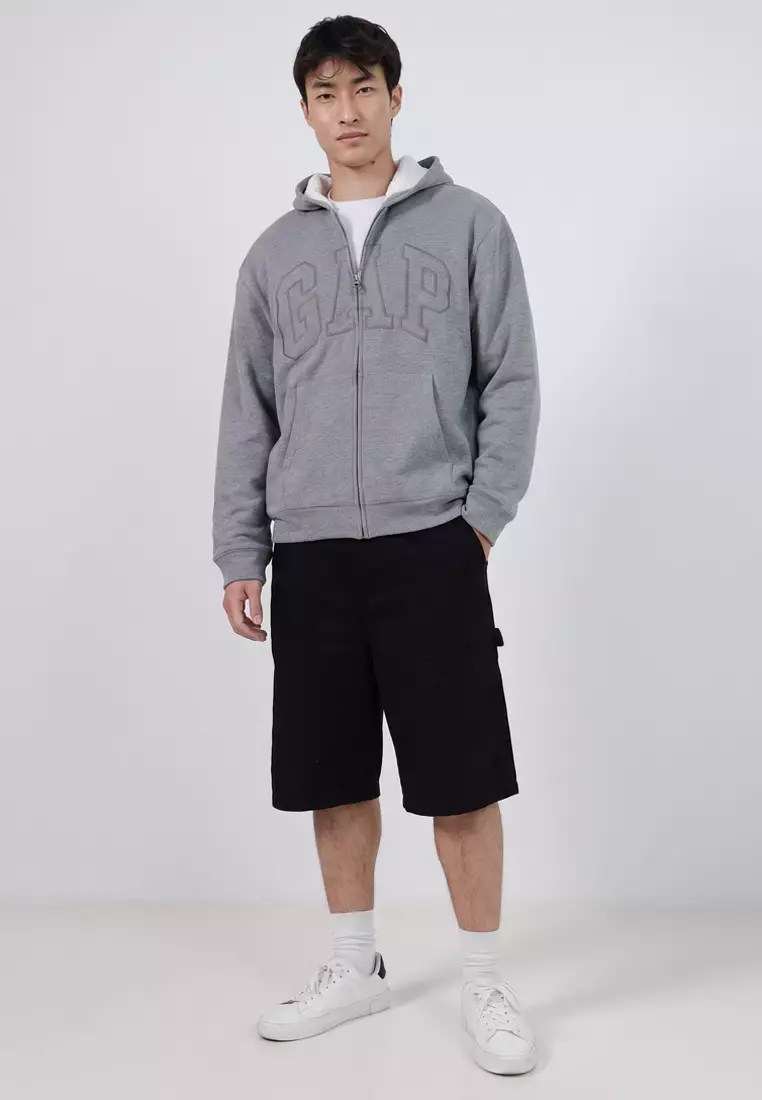 Arch Sherpa Zip Hoodie