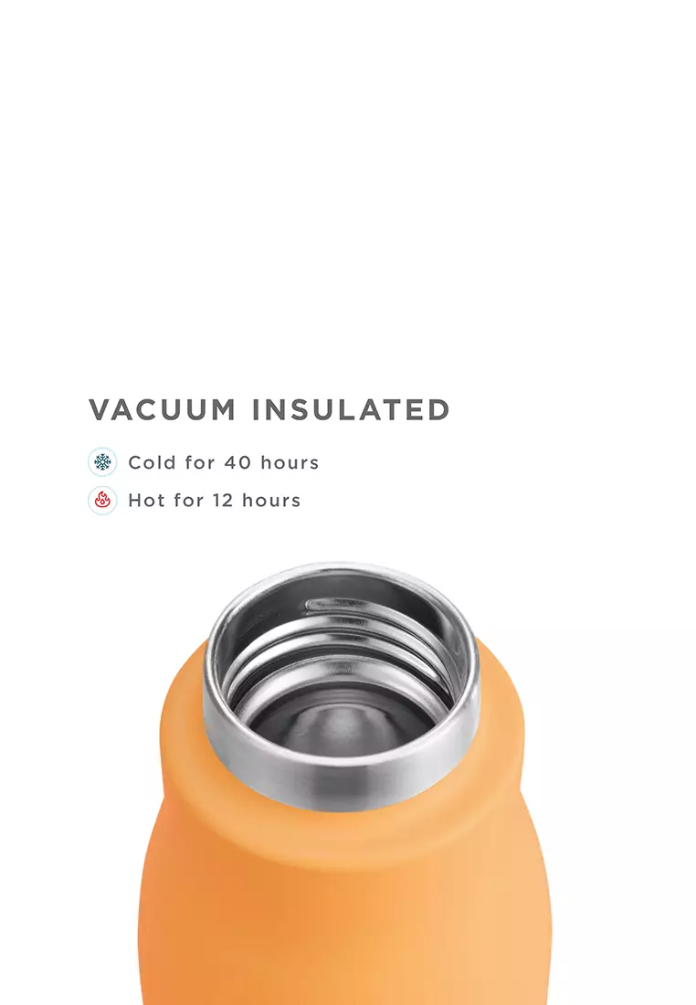 Zoku Orange 18oz Stainless Bottle - Botol Minum Termos,  Botol Minum Tahan Panas Dingin