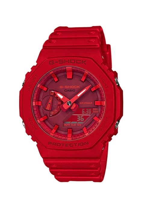 G-SHOCK Casio G-Shock Men's Analog-Digital GA-2100-4ADR Red Resin Band Sport Watch