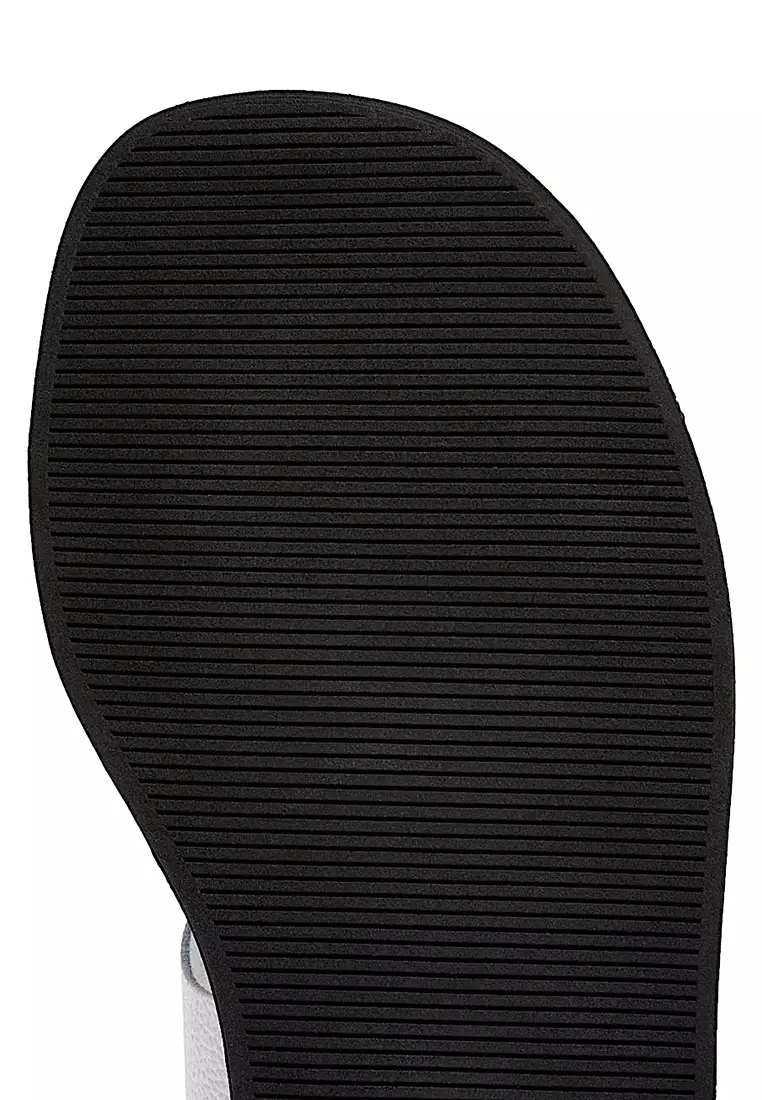 Leather Buckle Ankle Strap Flatform Sandals