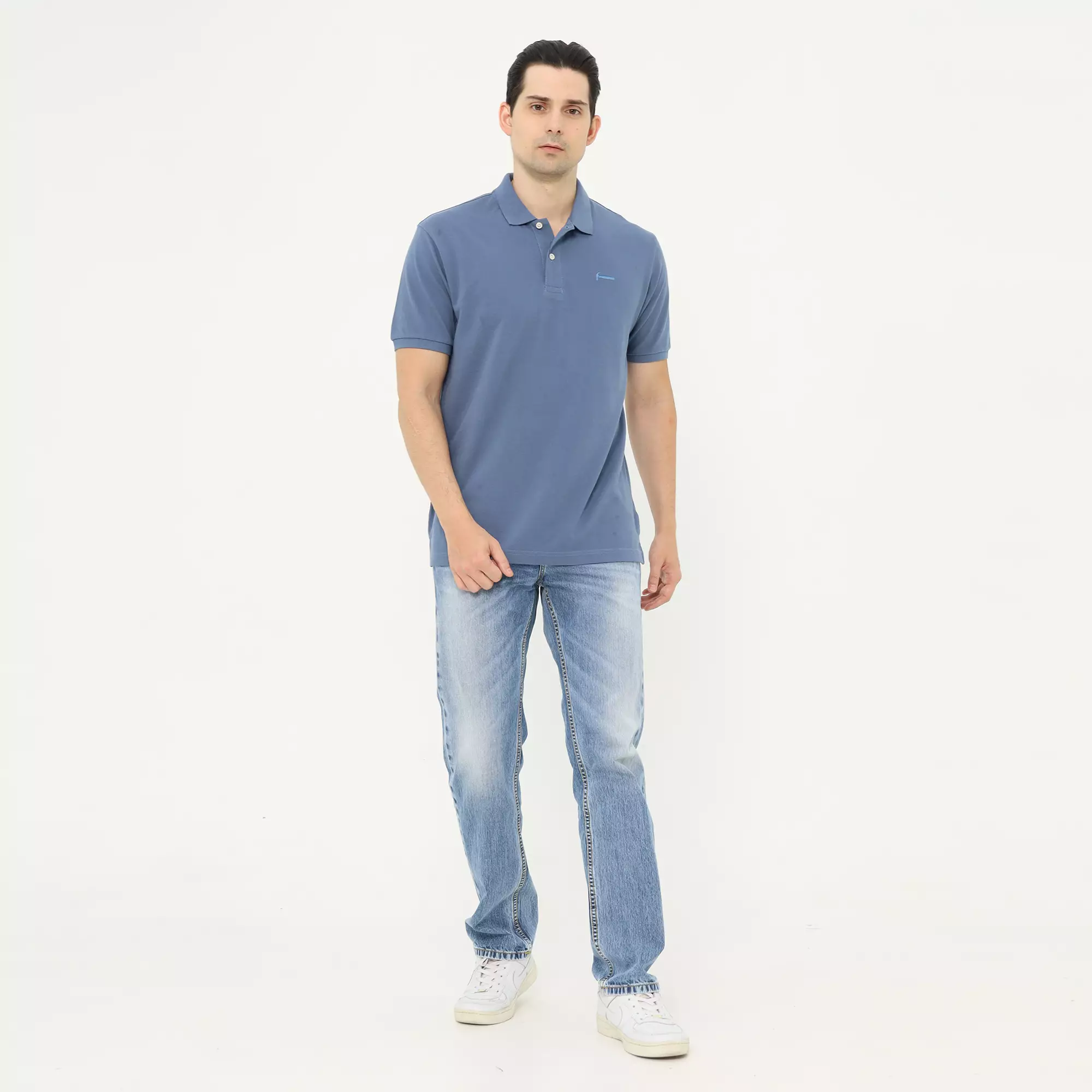 Hammer Men Polo Basic Z1PO001B1 | Kaos Kerah Lengan Pendek Pria Biru