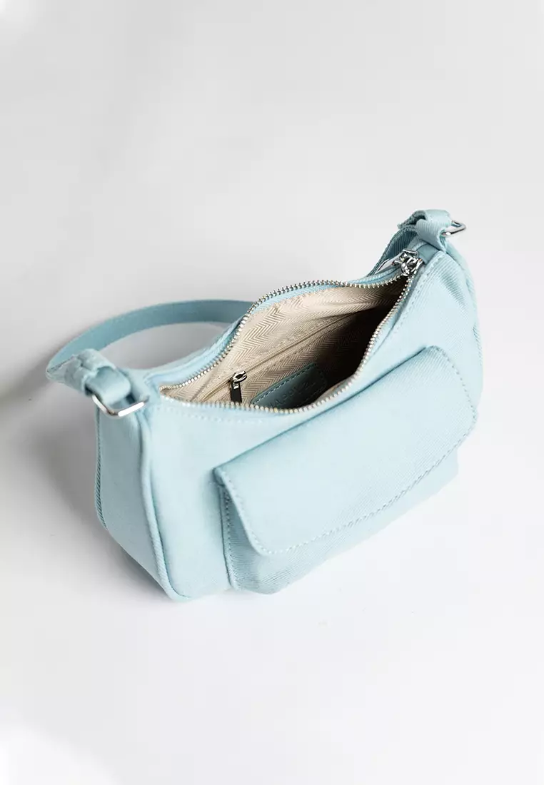 Violet Denim Hobo Bag