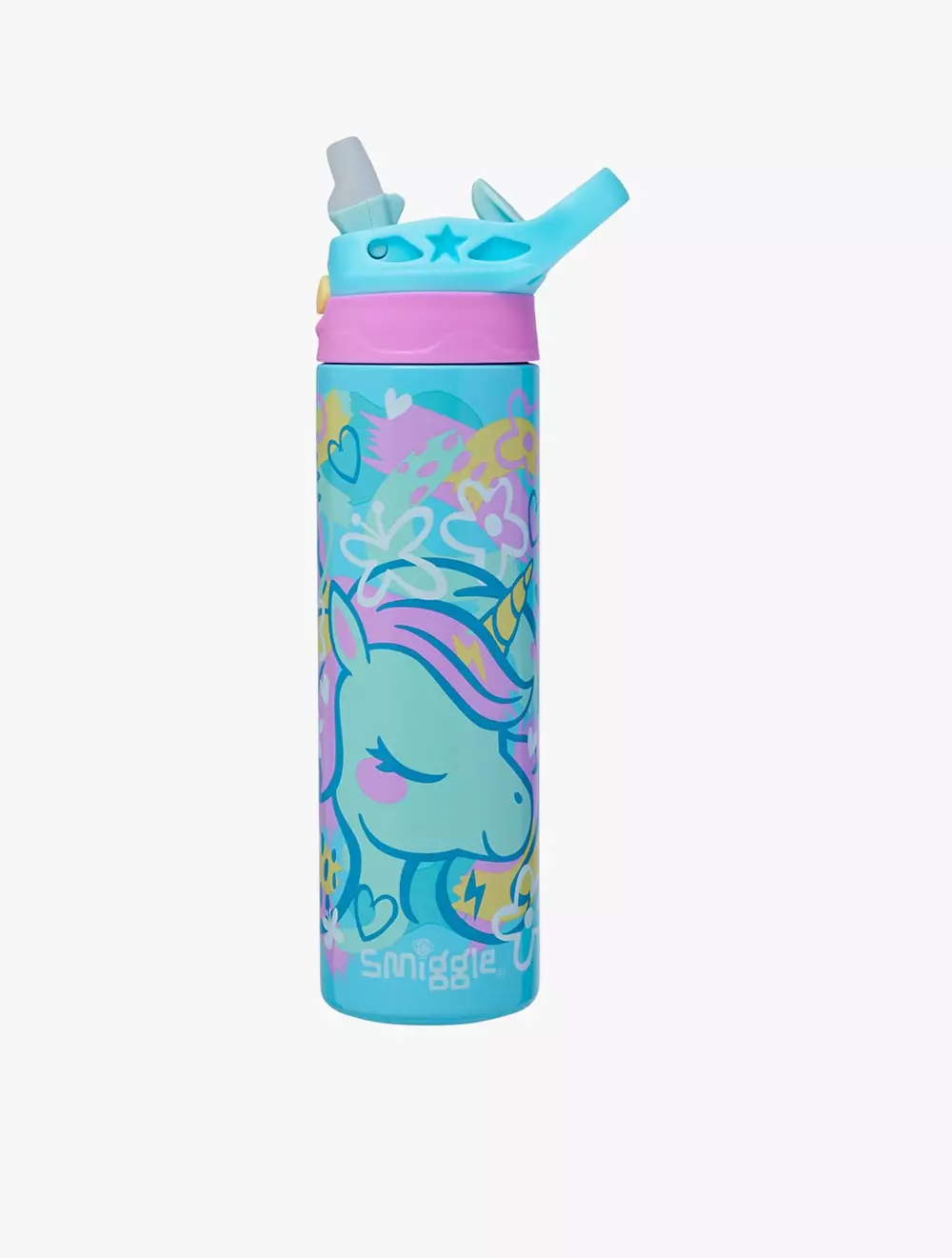Smiggle Bright Eyes Insulated Stainless Steel Flip Drink Bottle 520Ml - IGL457598MIN