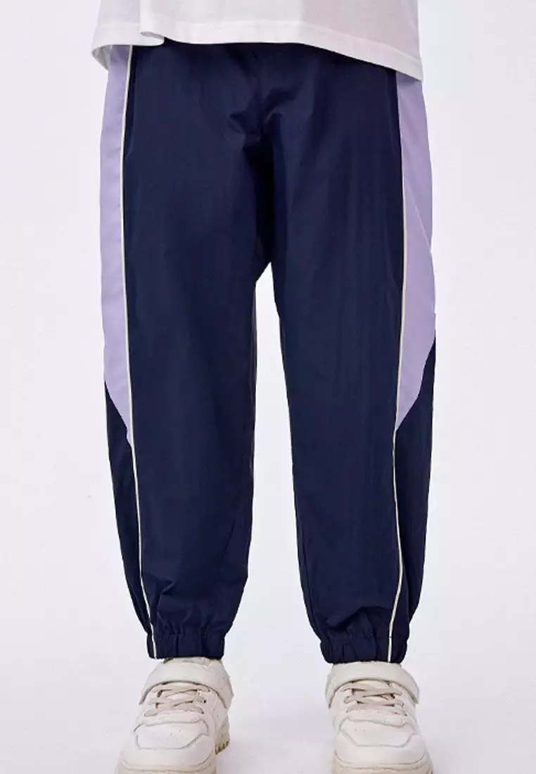 马拉丁中性梭织长裤藏青色夏季男裤女裤