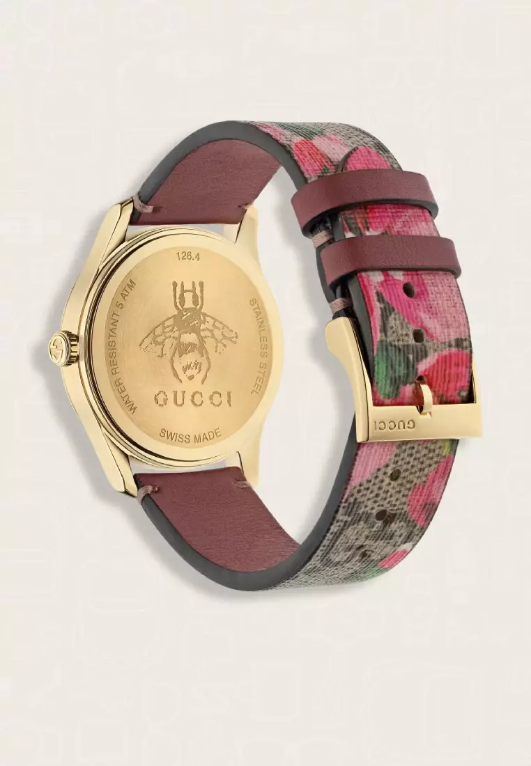 Jual Gucci Jam Tangan Wanita Gucci G-Timeless Pink Blooms Print