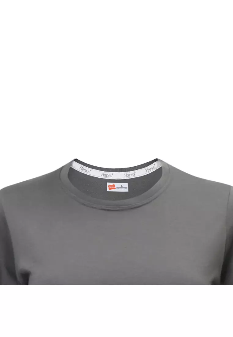 Ladies Grey Round Neck T-Shirt